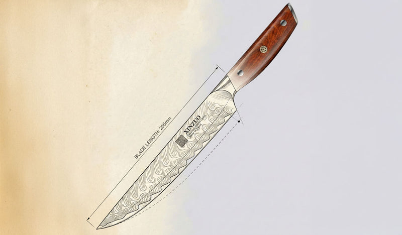 Schéma d'un couteau de chef